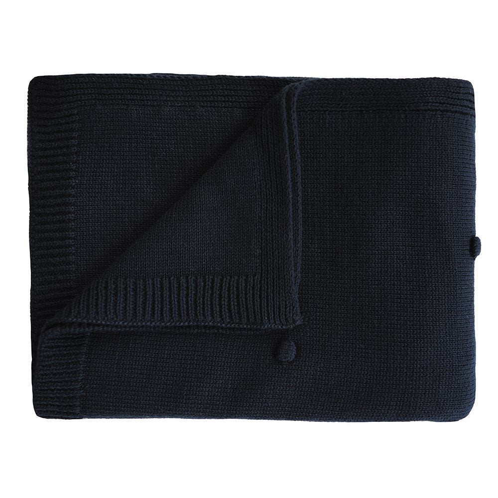 Mushie - Gebreid baby deken met stippen - 100% organisch katoen, Dekens, Mushie, Keekabuu