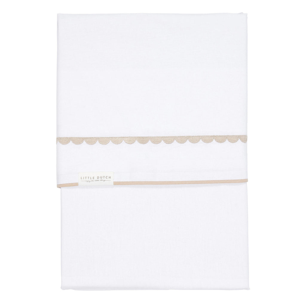 Little Dutch Ledikantlaken - 110 x 140 cm - Beige Rounded, Dekbedovertrekken, Little Dutch, Keekabuu