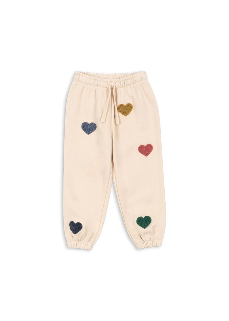Konges Slojd - Lou - Pantalon de jogging en velours avec des cœurs