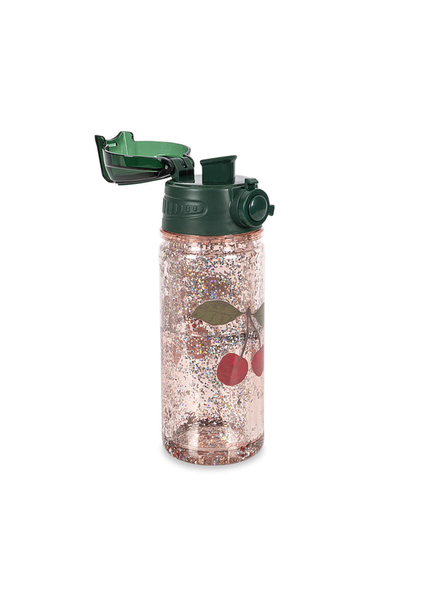 Konges Slojd  - Glitter Drinkfles – 400 ml - Cherry Glitter, Drinkflessen, Konges Slojd, Keekabuu