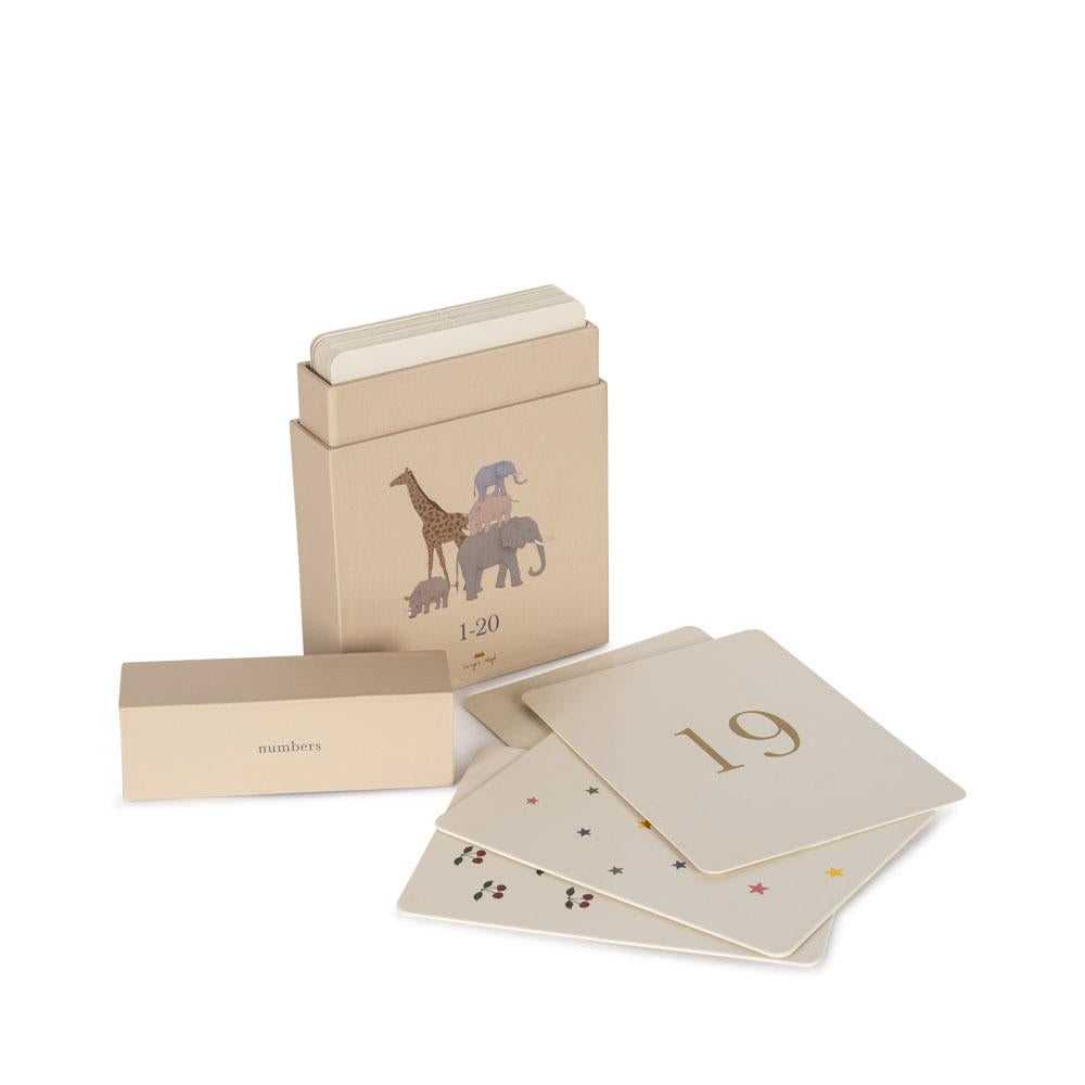 Konges Slojd - Lernkarten aus Karton zum Erlernen von Zahlen und Buchstaben