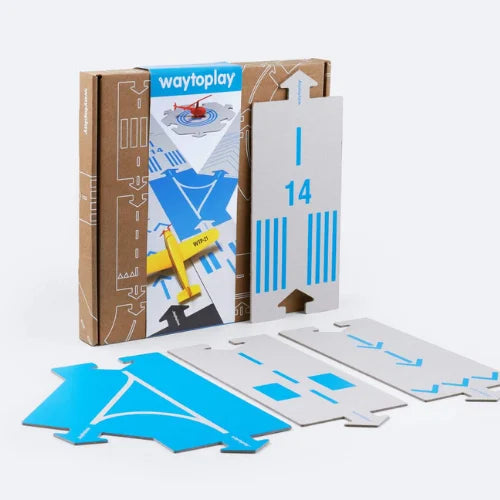 Way to Play - Cardboard Race Track - 14-Piece Runway Set (Runway)