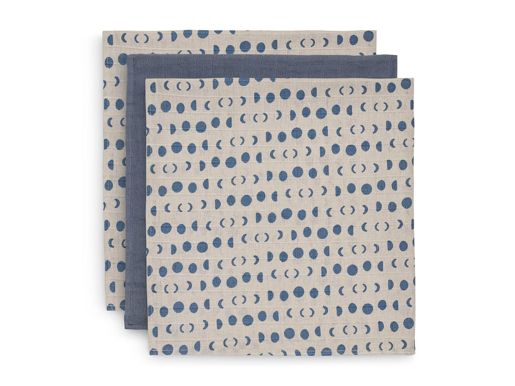 Jollein Hydrofiele doeken (70x70cm) Moonlight 3 pack, Hydrofiele doeken, Jollein, Keekabuu