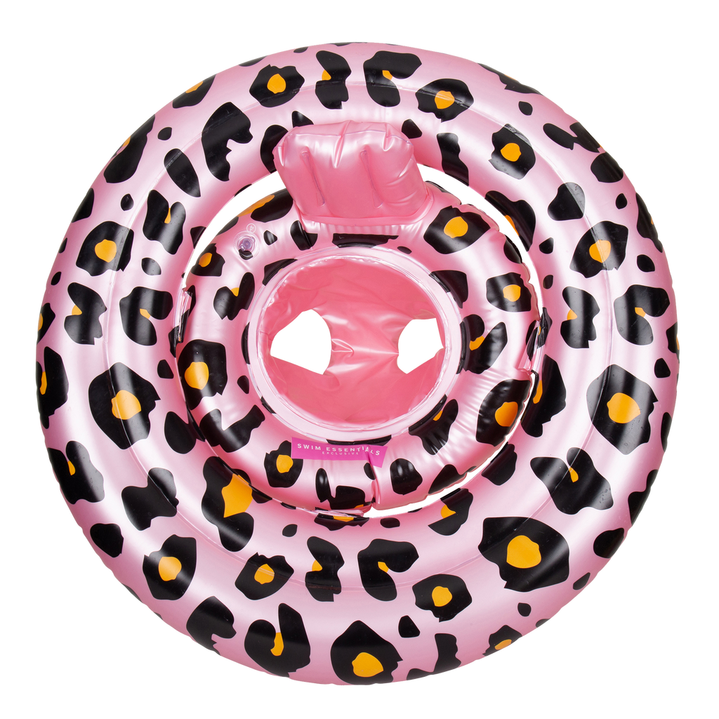 Swim Essentials - Baby Float Rose Goud Panter 0-1 jaar, Zwem accessoires, Swim Essentials, Keekabuu