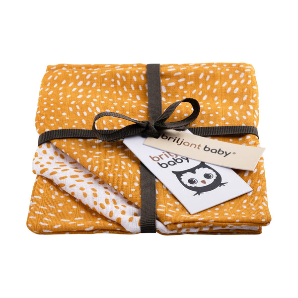 Briljant Baby - Hydrofiele Monddoekjes Minimal Dots (3pack), Hydrofiele doeken, Briljant Baby, Keekabuu