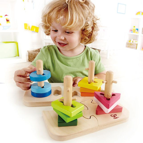 Hape Speelgoed - Vormen en kleuren puzzel, Houten puzzels, Hape, Keekabuu