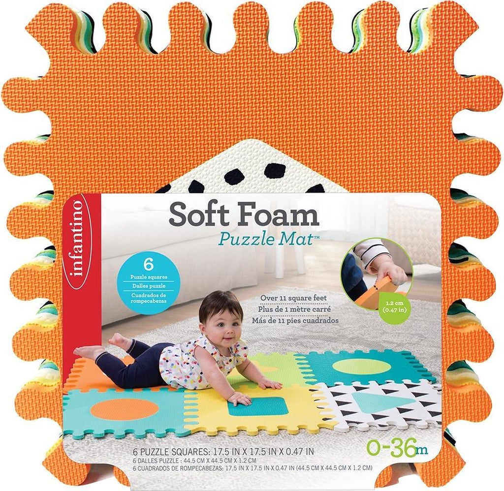 Infantino -  Schuimrubberen Vormen Speel Puzzelmat, Babygyms & speelkleden, Infantino, Keekabuu