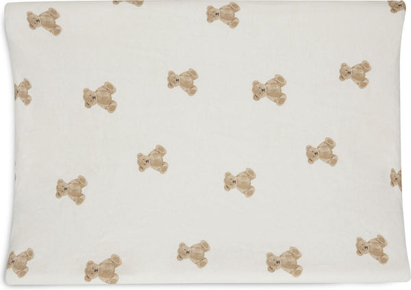 Jollein - Aankleedkussenhoes Jersey Teddy Bear - 50x70cm, Aankleedkussenhoezen, Jollein, Keekabuu