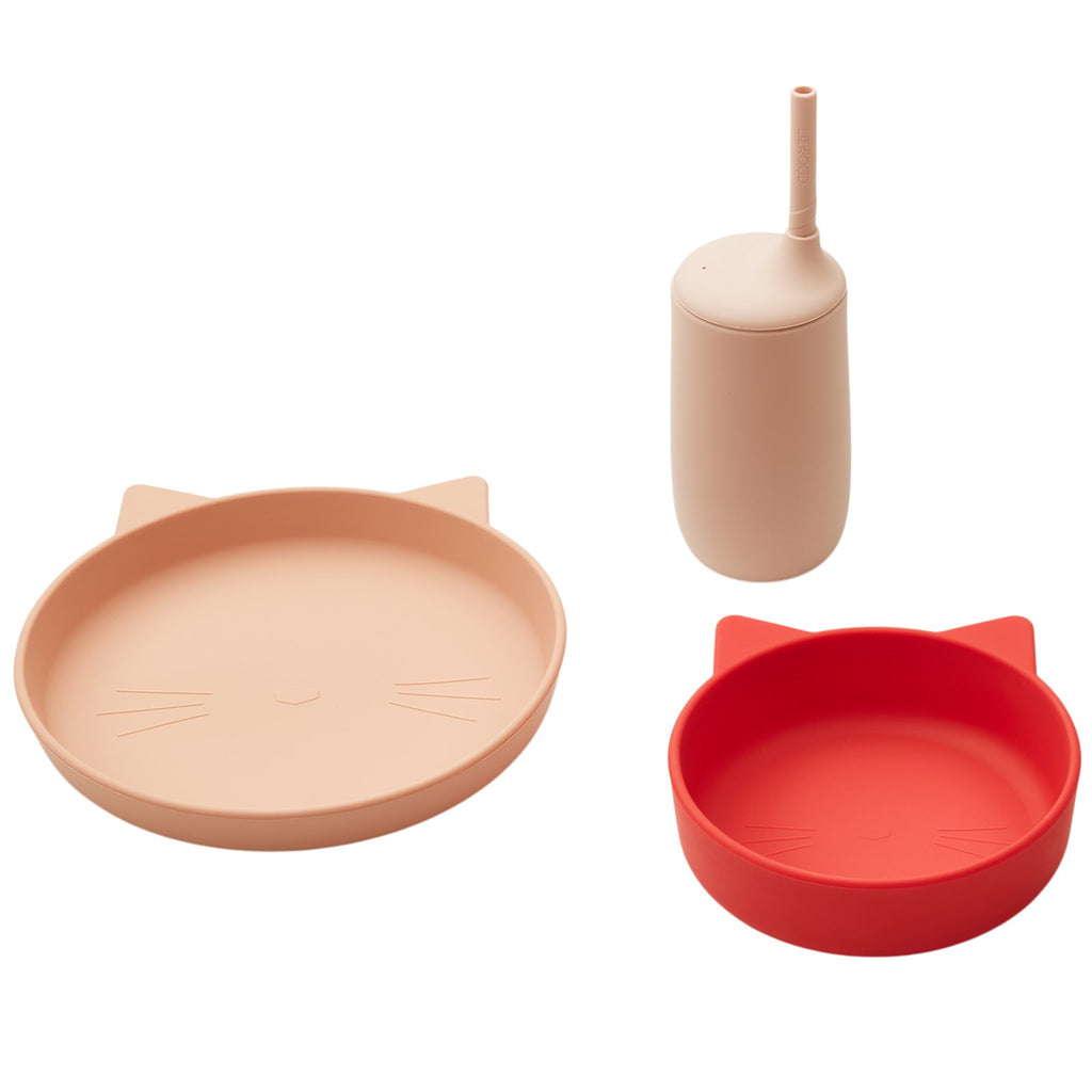 Liewood - Siliconen Serviesset Nathan (Set van 3), Kinderserviesset, Liewood, Keekabuu