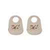 Liewood - Tilda Silicone Slabbetje (set van 2), Slabbetjes, Liewood, Keekabuu