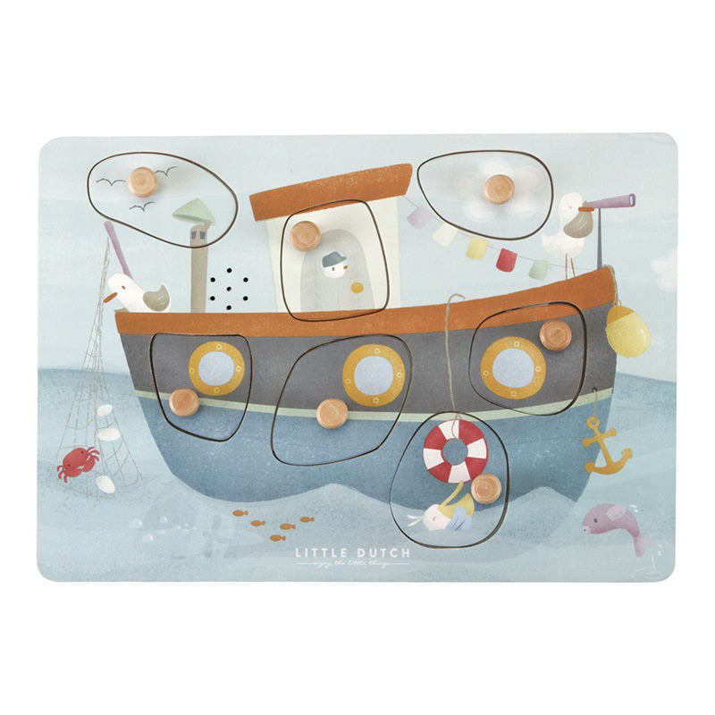 Little Dutch -  Houten Geluidenpuzzel Sailors Bay FSC, Puzzels, Little Dutch, Keekabuu