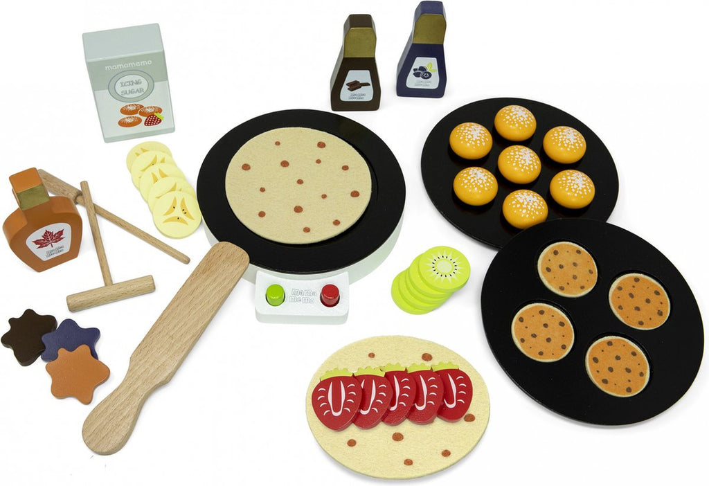 Mamamemo - Pannenkoekenset, Houten speelgoed, Mamamemo, Keekabuu