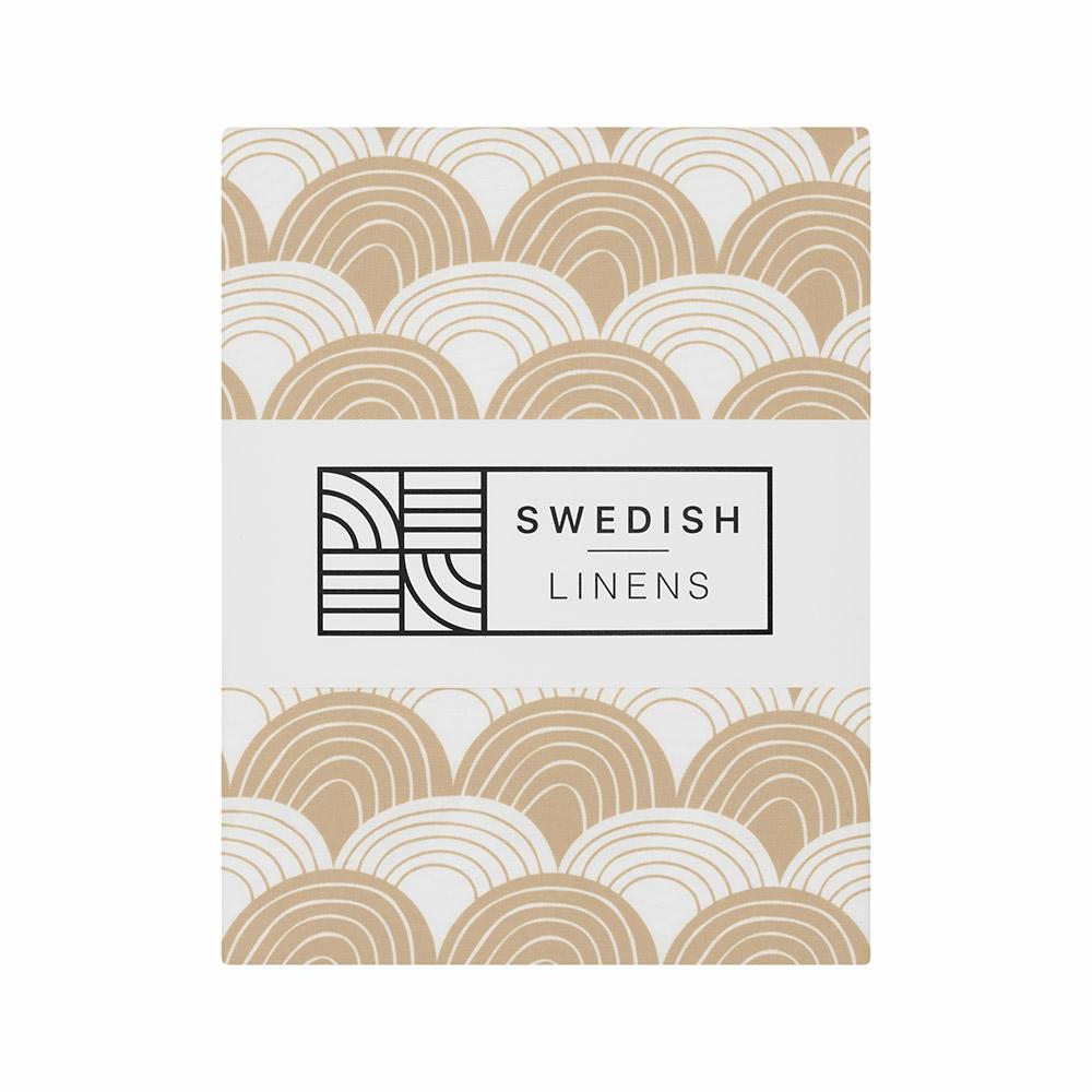 Swedish Linens - Jr. Bed Ledikant Hoeslaken Rainbows (70x140cm), Hoeslakens, Swedish Linens, Keekabuu