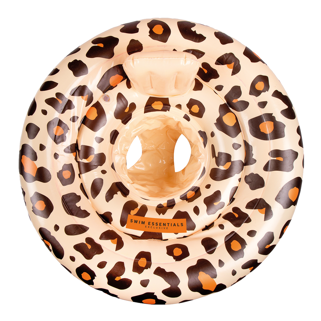 Swim Essentials - Baby Float Beige Panter 0-1 jaar, Zwem accessoires, Swim Essentials, Keekabuu