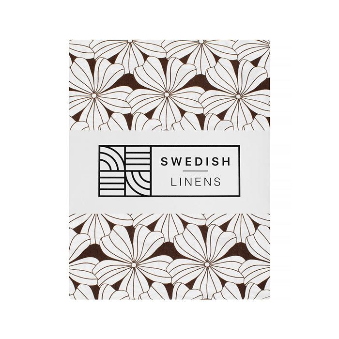Swedish Linens - Jr. Bed Ledikant Hoeslaken Flowers (70x160cm), Hoeslakens, Swedish Linens, Keekabuu