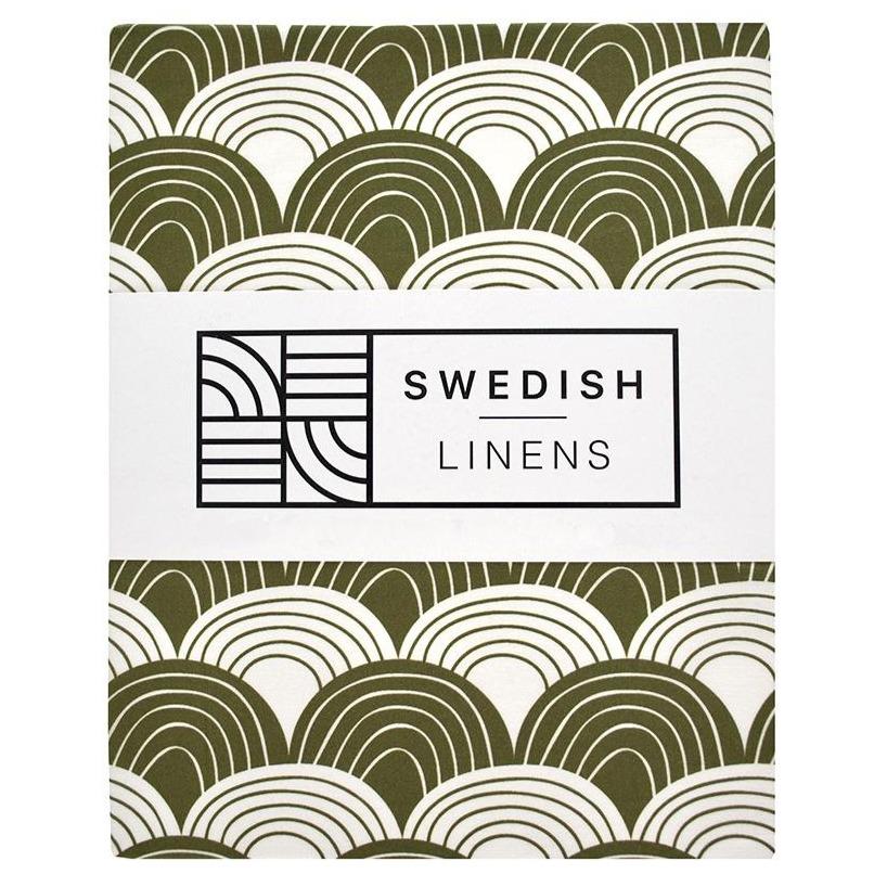 Swedish Linens - Jr. Bed Ledikant Hoeslaken Rainbows (70x140cm), Hoeslakens, Swedish Linens, Keekabuu