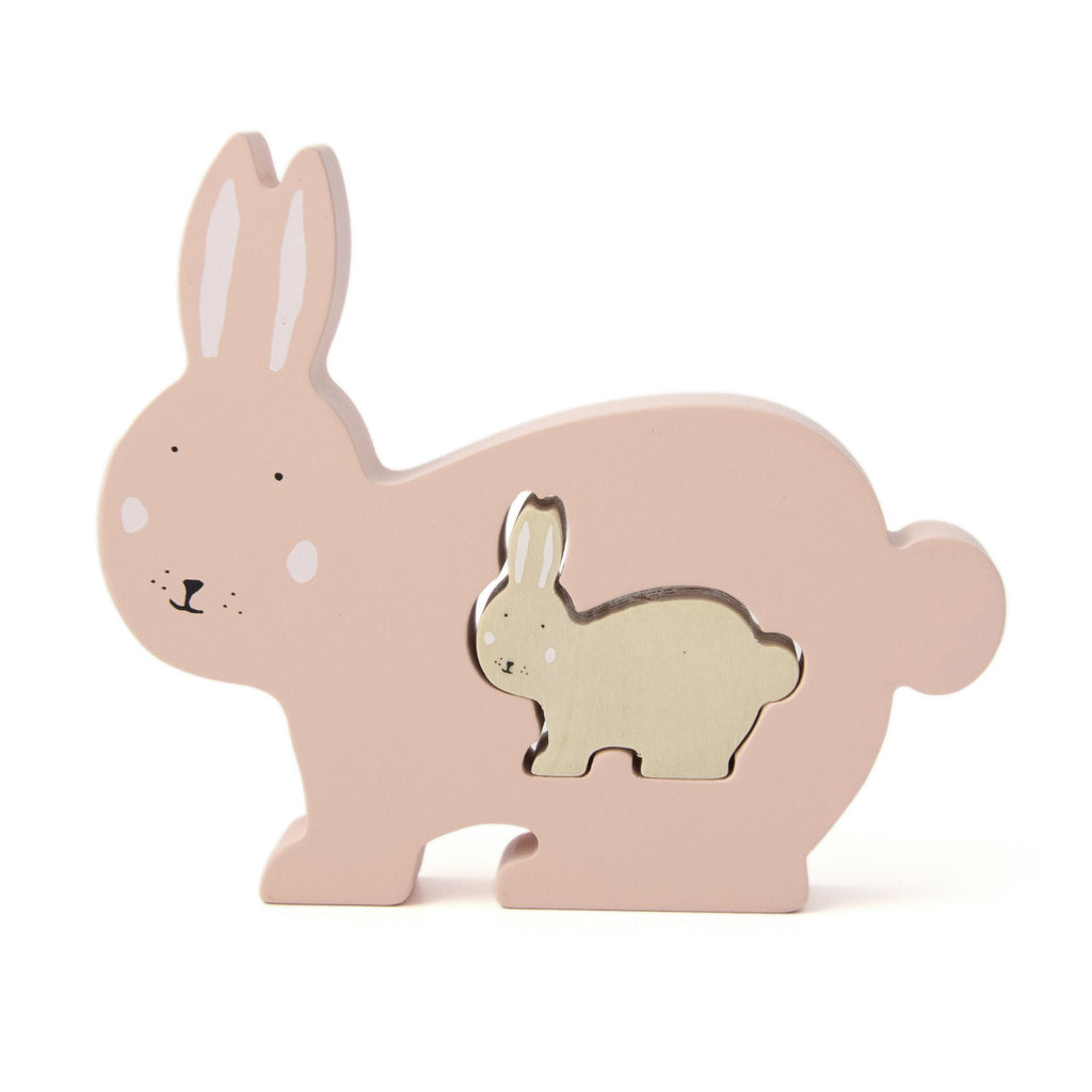 Trixie - Houten babypuzzel - Mrs. Rabbit, Puzzels, Trixie, Keekabuu