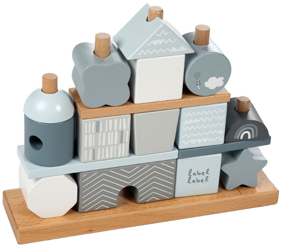 Label Label - Stapelblokken Huis, Houten speelgoed, Label Label, Keekabuu