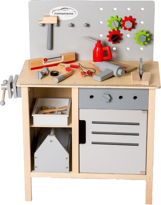 Mamamemo - Houten Werkbank, Houten speelgoed, Mamamemo, Keekabuu
