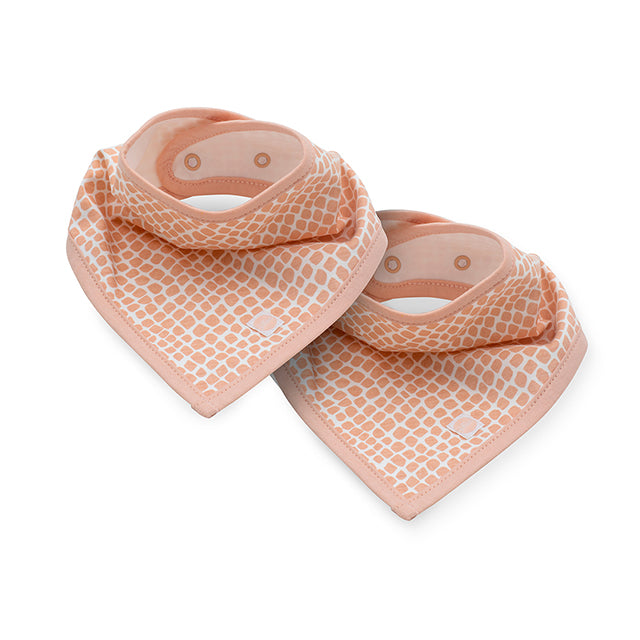 Jollein - Slabbetje Bandana Snake | Pale Pink 2 Stuks, Slabbetjes, Jollein, Keekabuu